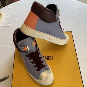 Fendi Faces High-top Sneakers